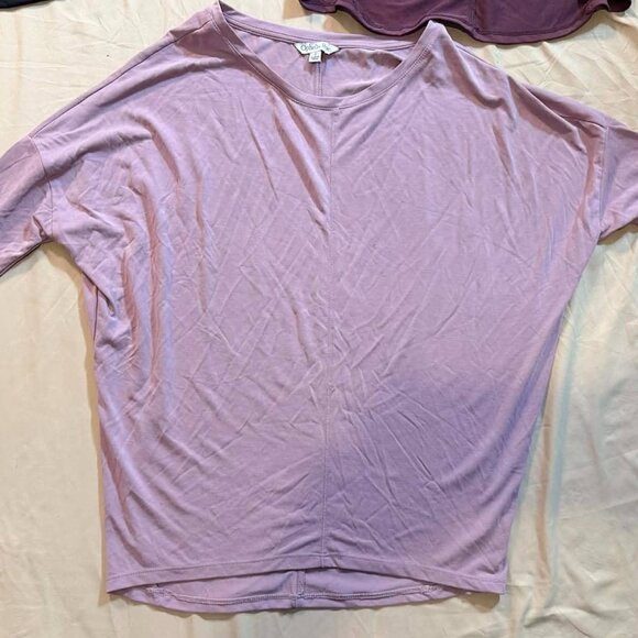 THREE Ophelia Roe Dolman Style 3/4 sleeve tops, SIZE SMALL, 1 black & 2 purple - Picture 2 of 13